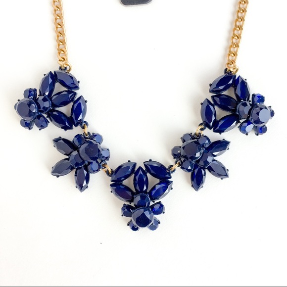 J. Crew Jewelry - Jcrew blue floral statement necklace
